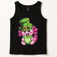 Axolotl Saint Leprechaun St Patrick Day Tank Top