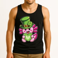 Axolotl Saint Leprechaun St Patrick Day Tank Top