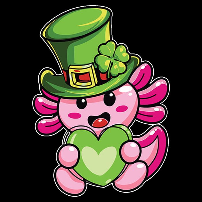 Axolotl Saint Leprechaun St Patrick Day Tank Top