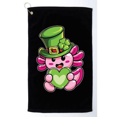 Axolotl Saint Leprechaun St Patrick Day Golf Towel