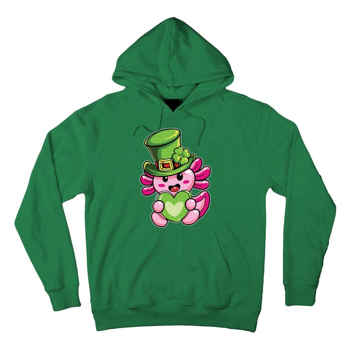 Axolotl Saint Leprechaun St Patrick Day Hoodie