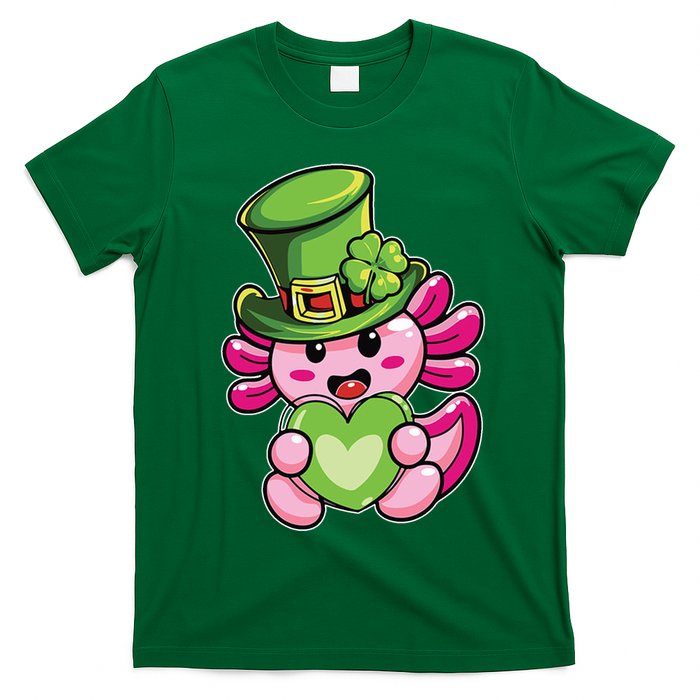 Axolotl Saint Leprechaun St Patrick Day T-Shirt