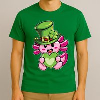 Axolotl Saint Leprechaun St Patrick Day T-Shirt