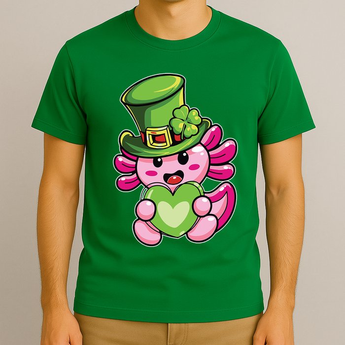 Axolotl Saint Leprechaun St Patrick Day T-Shirt