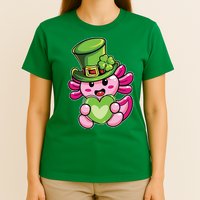 Axolotl Saint Leprechaun St Patrick Day T-Shirt