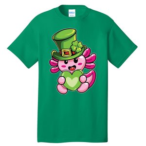 Axolotl Saint Leprechaun St Patrick Day Tall T-Shirt