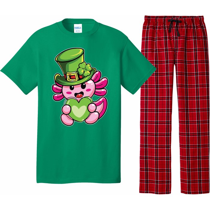 Axolotl Saint Leprechaun St Patrick Day Pajama Set