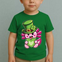 Axolotl Saint Leprechaun St Patrick Day Toddler T-Shirt