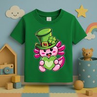 Axolotl Saint Leprechaun St Patrick Day Toddler T-Shirt