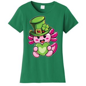 Axolotl Saint Leprechaun St Patrick Day Women's T-Shirt