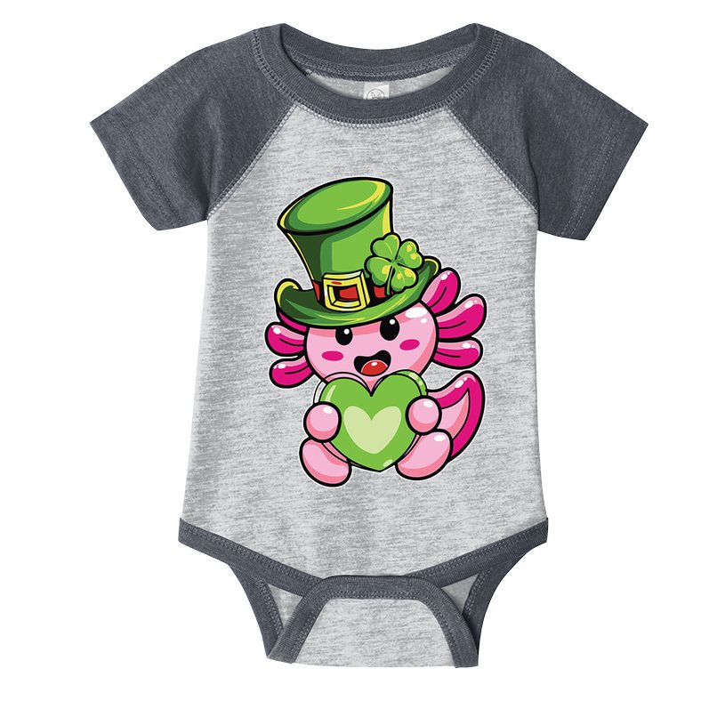 Axolotl Saint Leprechaun St Patrick Day Infant Baby Jersey Bodysuit