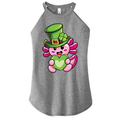 Axolotl Saint Leprechaun St Patrick Day Women’s Perfect Tri Rocker Tank