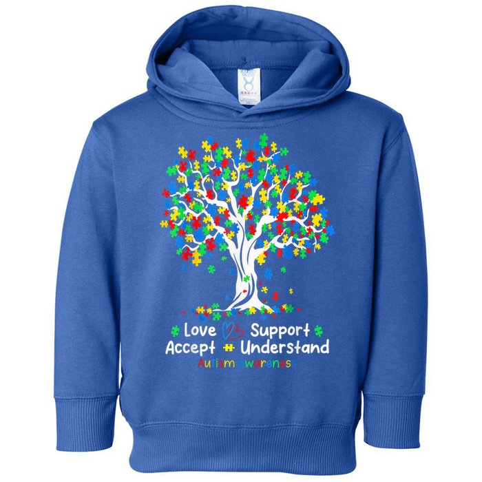 Autism Shirt Love Accept Support Autistic Autism Awareness Toddler Hoodie