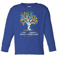 Autism Shirt Love Accept Support Autistic Autism Awareness Toddler Long Sleeve Shirt