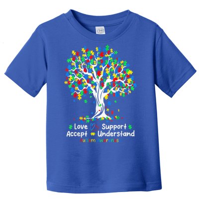 Autism Shirt Love Accept Support Autistic Autism Awareness Toddler T-Shirt