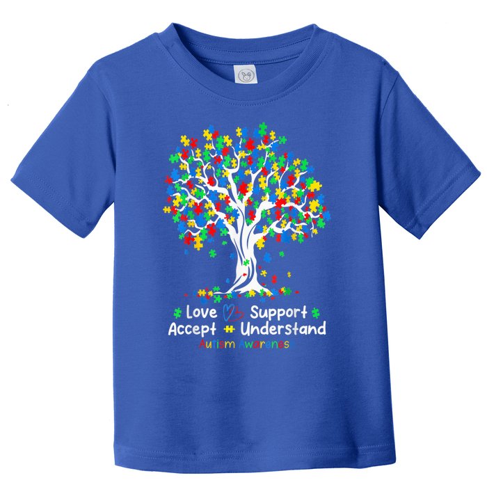 Autism Shirt Love Accept Support Autistic Autism Awareness Toddler T-Shirt