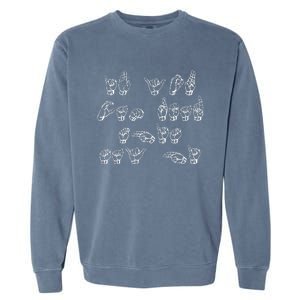 American Sign Language If You Can Read This Say Hi Gift Garment-Dyed Sweatshirt