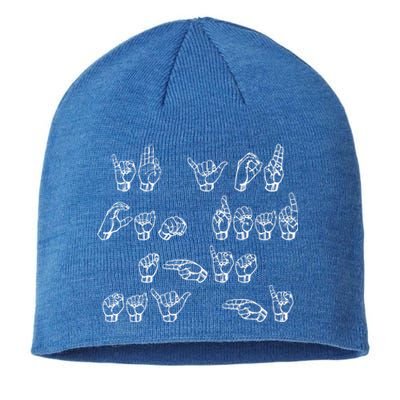 American Sign Language If You Can Read This Say Hi Gift Sustainable Beanie