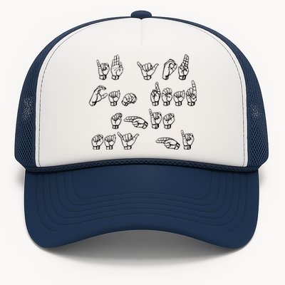 American Sign Language If You Can Read This Say Hi Gift Trucker Hat