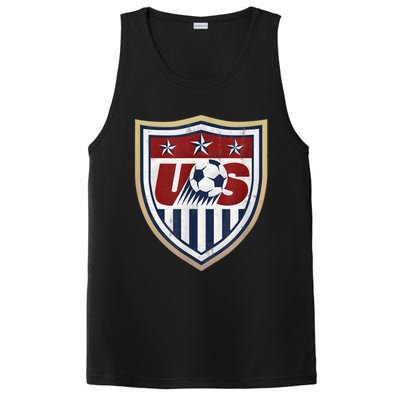 America Soccer Lovers Jersey USA Flag Support Football Team PosiCharge Competitor Tank