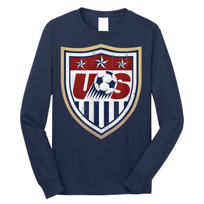 America Soccer Lovers Jersey USA Flag Support Football Team Long Sleeve Shirt