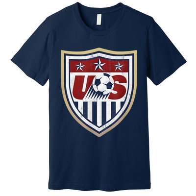 America Soccer Lovers Jersey USA Flag Support Football Team Premium T-Shirt