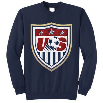 America Soccer Lovers Jersey USA Flag Support Football Team Tall Sweatshirt