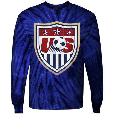 America Soccer Lovers Jersey USA Flag Support Football Team Tie-Dye Long Sleeve Shirt