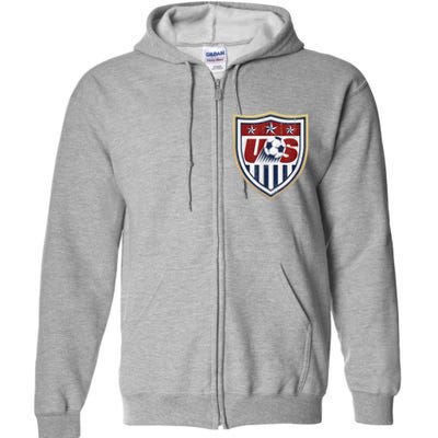 America Soccer Lovers Jersey USA Flag Support Football Team Full Zip Hoodie