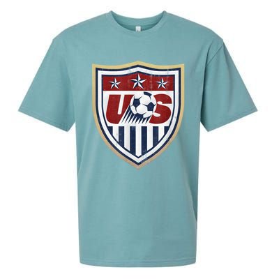 America Soccer Lovers Jersey USA Flag Support Football Team Sueded Cloud Jersey T-Shirt