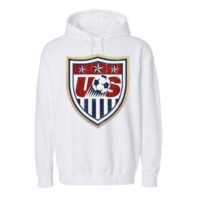 America Soccer Lovers Jersey USA Flag Support Football Team Garment-Dyed Fleece Hoodie