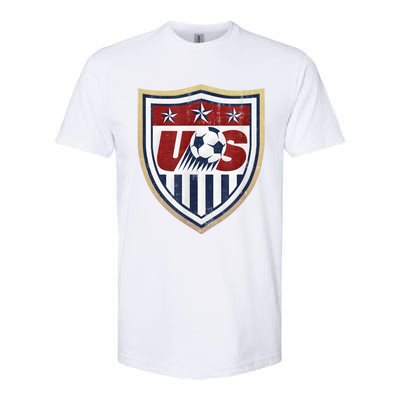 America Soccer Lovers Jersey USA Flag Support Football Team Softstyle CVC T-Shirt