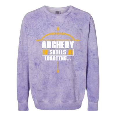 Archery Skills Loading Gift Bow Arrow Club Competition Archery Gift Colorblast Crewneck Sweatshirt