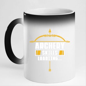 Archery Skills Loading Gift Bow Arrow Club Competition Archery Gift 11oz Black Color Changing Mug