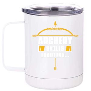 Archery Skills Loading Gift Bow Arrow Club Competition Archery Gift 12 oz Stainless Steel Tumbler Cup