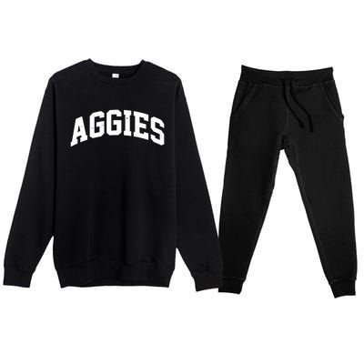 Aggies Sports Logo Premium Crewneck Sweatsuit Set