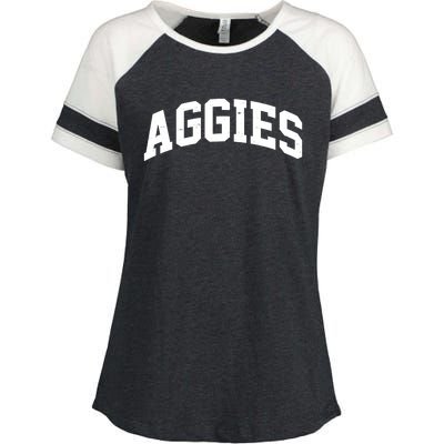 Aggies Sports Logo Enza Ladies Jersey Colorblock Tee