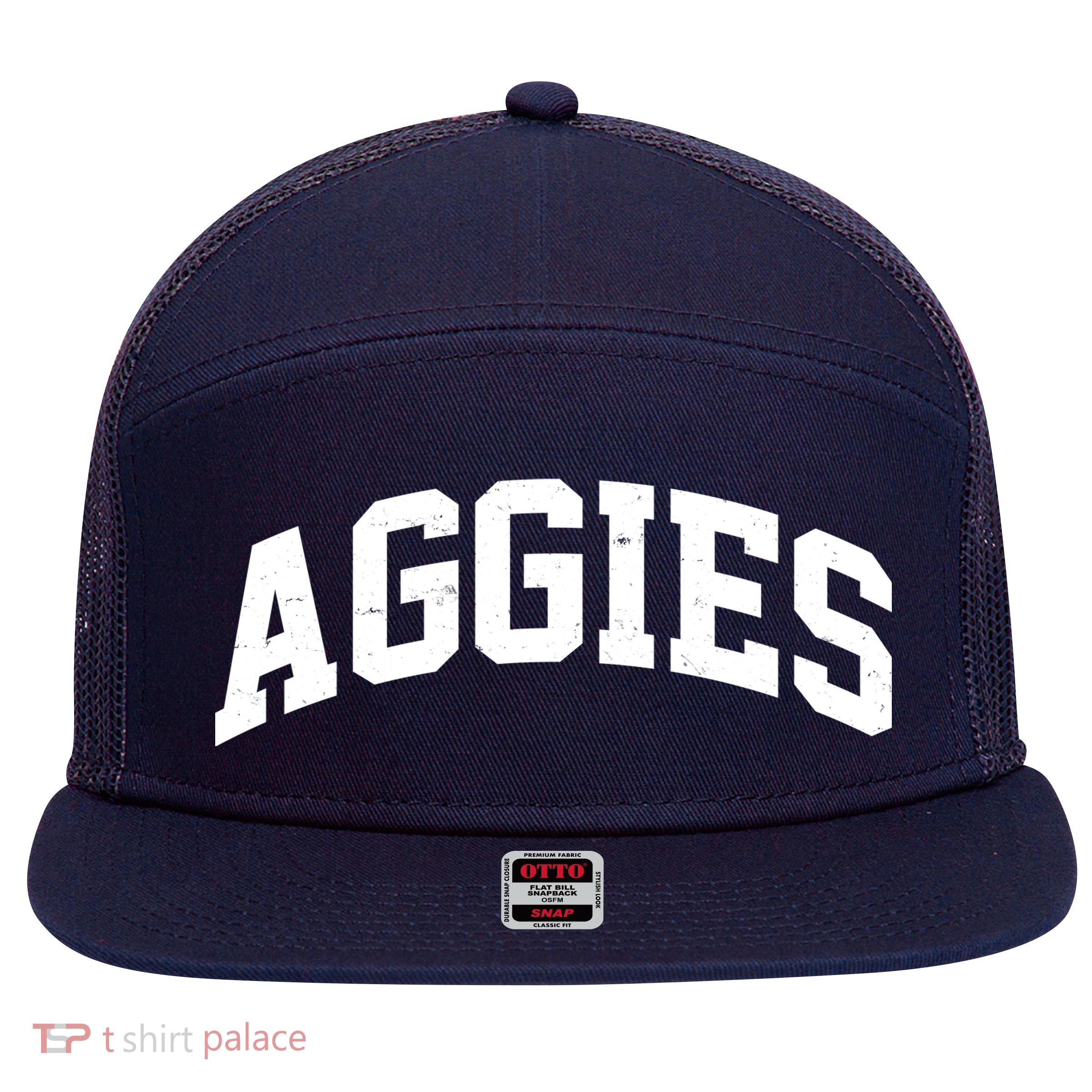 Aggies Sports Logo 7 Panel Mesh Trucker Snapback Hat