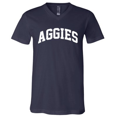 Aggies Sports Logo V-Neck T-Shirt