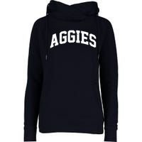 Aggies Sports Logo Womens Funnel Neck Pullover Hood