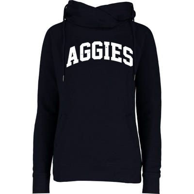 Aggies Sports Logo Womens Funnel Neck Pullover Hood