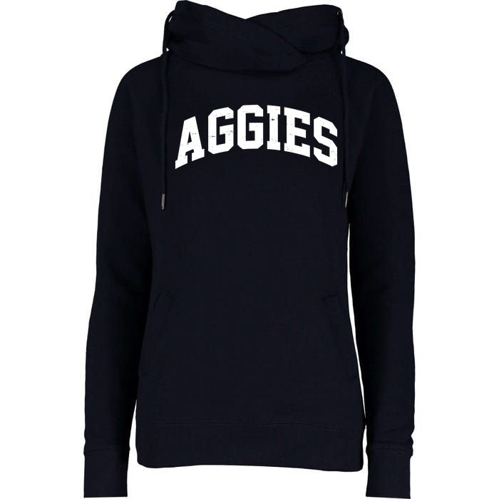 Aggies Sports Logo Womens Funnel Neck Pullover Hood