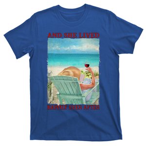 And She Lived Happily After Ever Summer Vibes Beach Vacay Funny Gift T-Shirt