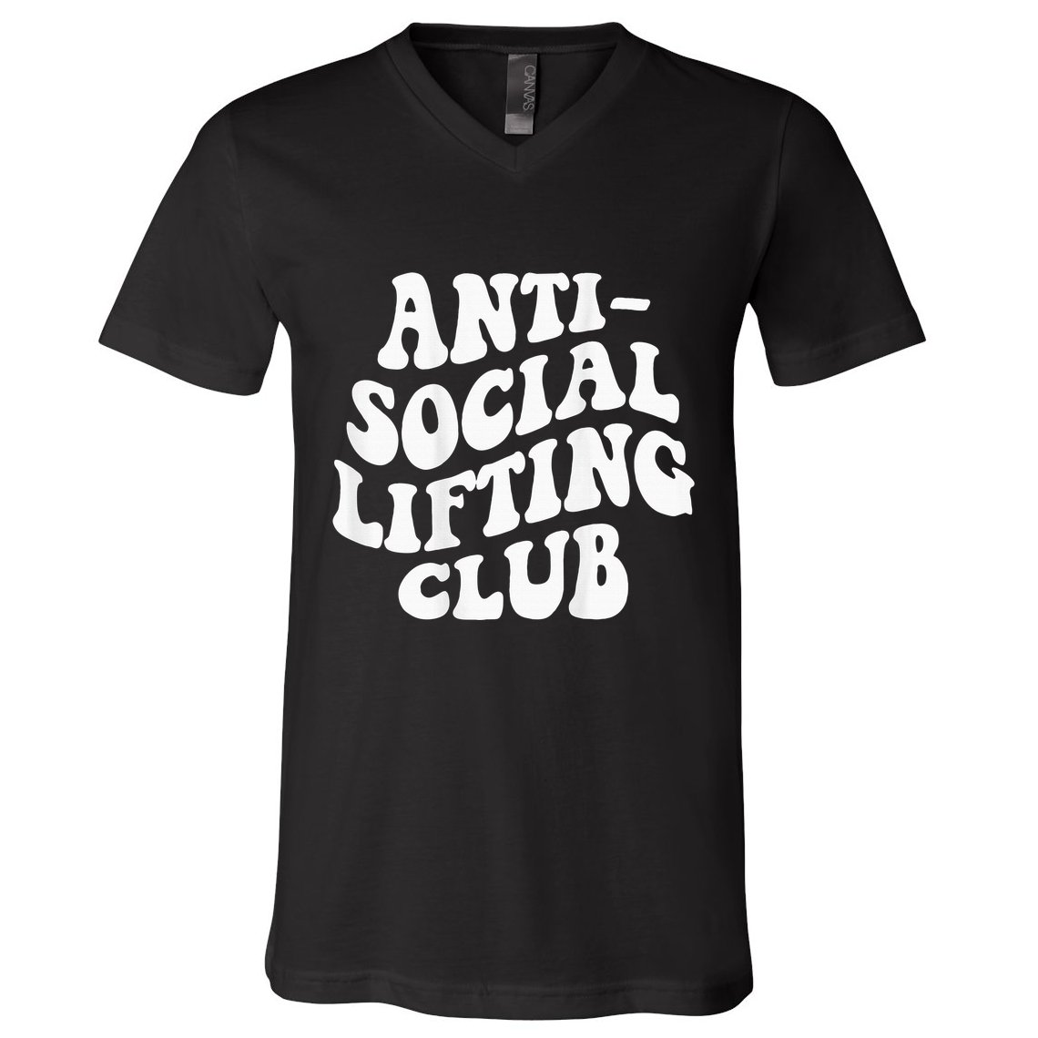 Anti Social Lifting Club Funny Gym V-Neck T-Shirt