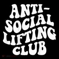 Anti Social Lifting Club Funny Gym Baby Bodysuit