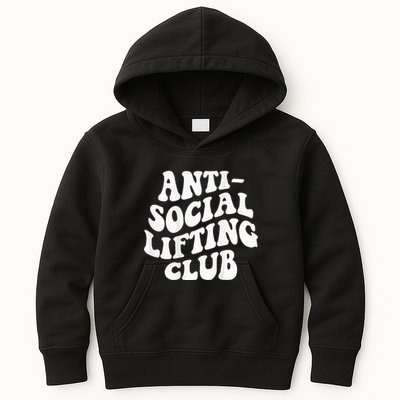 Anti Social Lifting Club Funny Gym Kids Hoodie