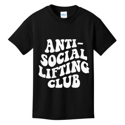 Anti Social Lifting Club Funny Gym Kids T-Shirt