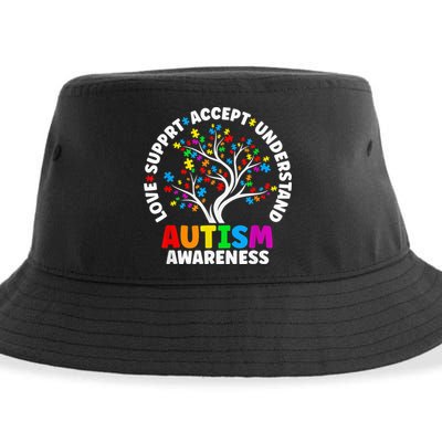 Autism Shirt Love Accept Support Autistic Autism Awareness Sustainable Bucket Hat