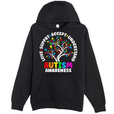 Autism Shirt Love Accept Support Autistic Autism Awareness Premium Pullover Hoodie