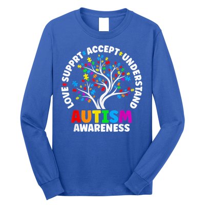 Autism Shirt Love Accept Support Autistic Autism Awareness Long Sleeve Shirt